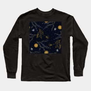 Cinese yellow dots and branches Long Sleeve T-Shirt